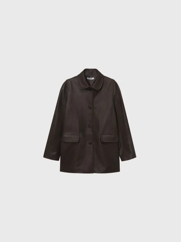 [Exclusive] Lambskin Half Jacket (Brown)