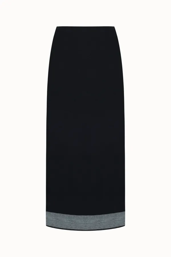 [3차 리오더]Sheer H-Line long Skirt[LMBFSP25SK5401]-Black