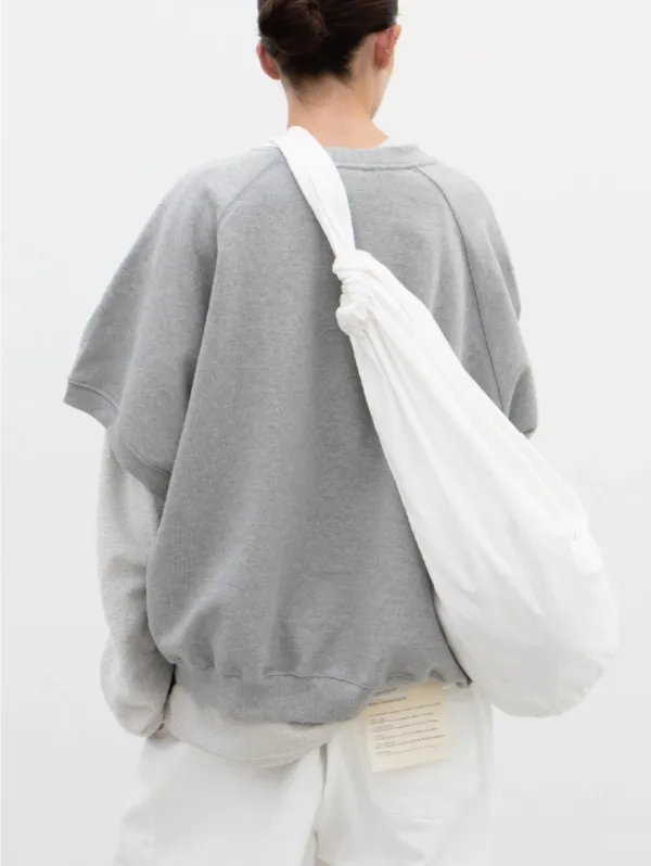 2nd /Oversized short-sleeve sweatshirt (melange grey)