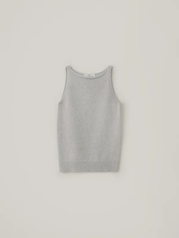 Soy Cotton Sleeveless Knit - Light Gray