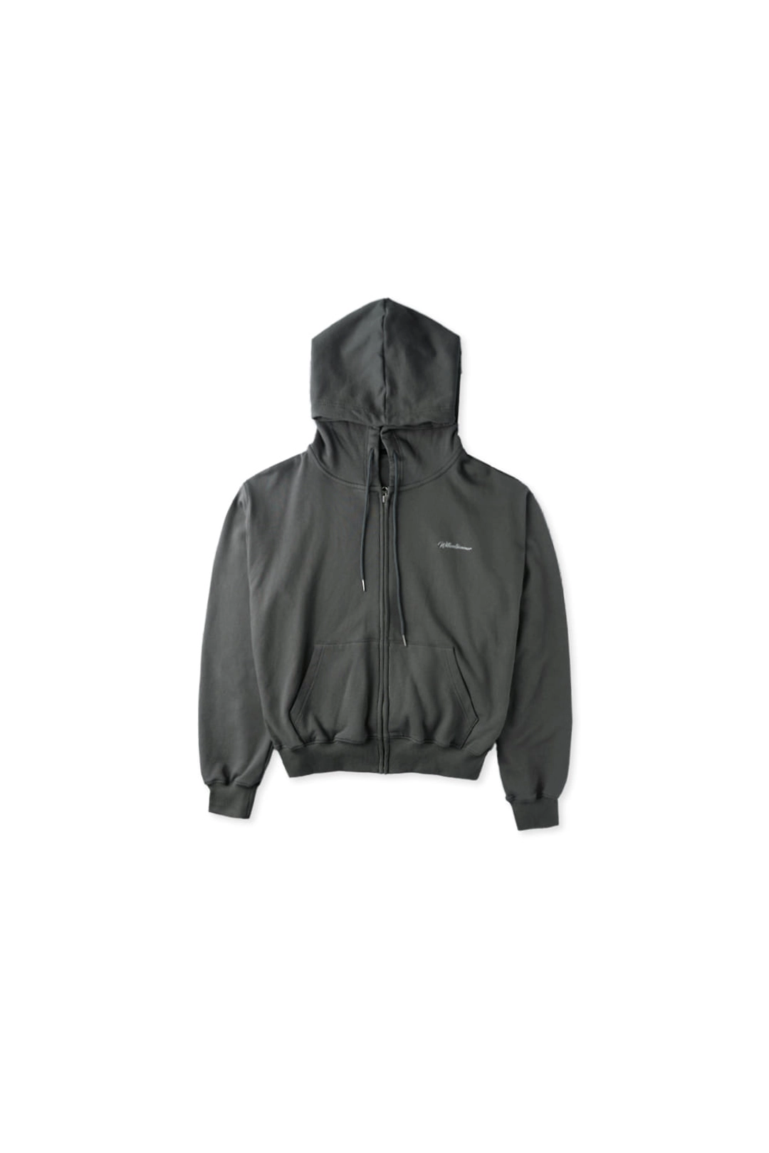위드아웃썸머 Essential logo hoodie_charcoal 상품 이미지 3