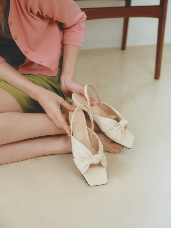 TWIST slingback / 아이보리