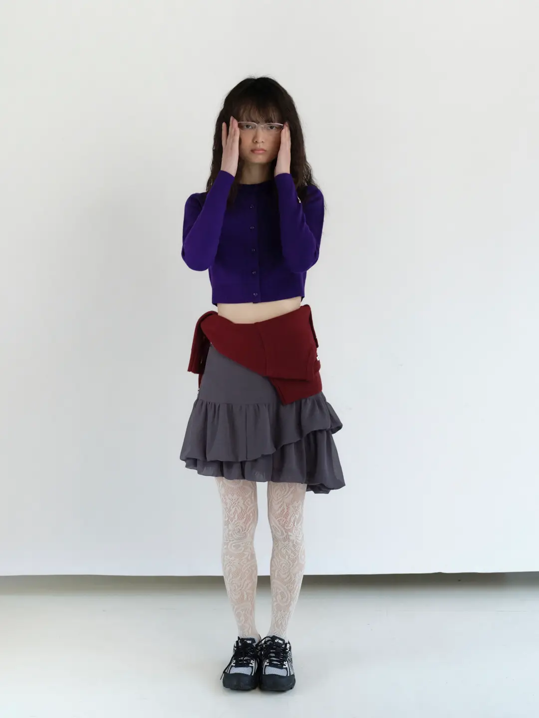 캐롤쇼페 VOLUME MINI SKIRT IN GRAY / DARK GRAY 상품 이미지 2