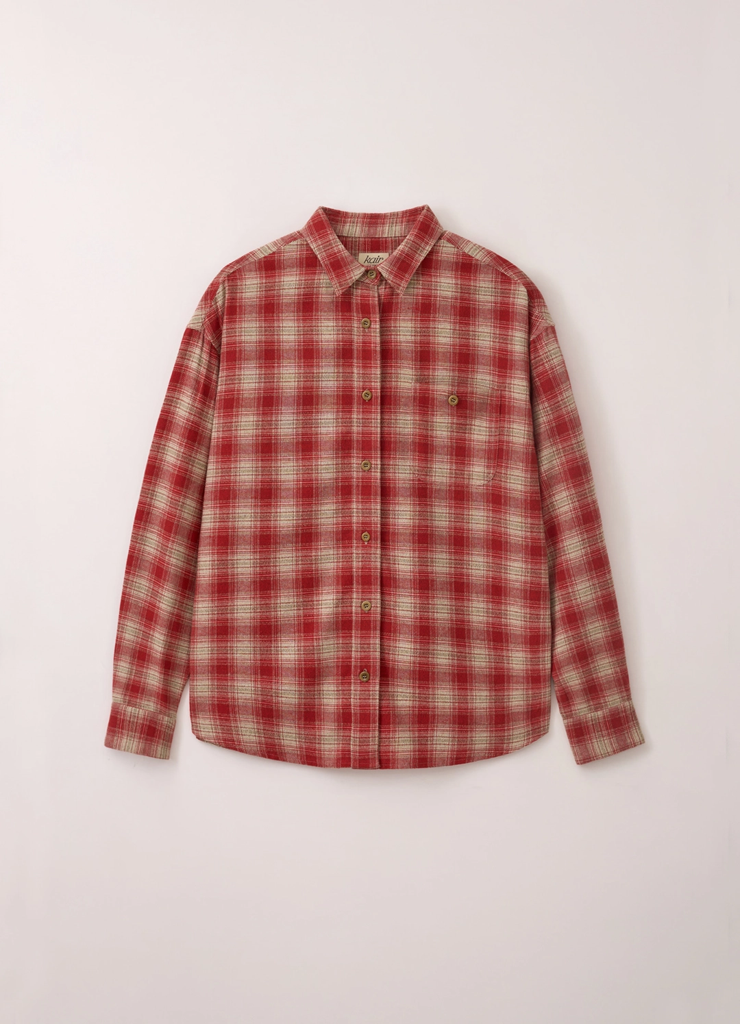 카이르 2nd / Flannel Check Shirt (Red) 상품 이미지 1