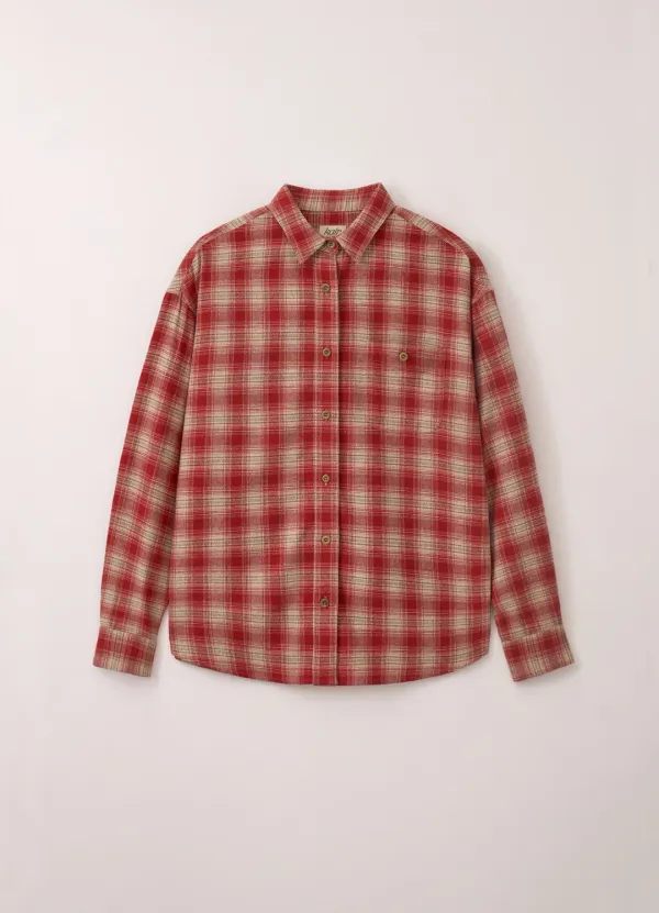 2nd / Flannel Check Shirt (Red)