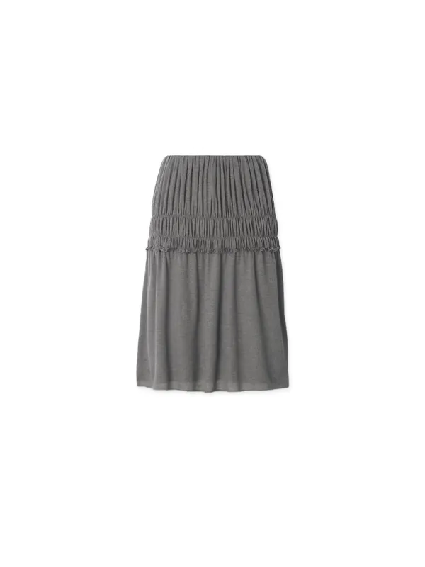 ✲3RD POPO MIDI SKIRT CHARCOAL *예약배송