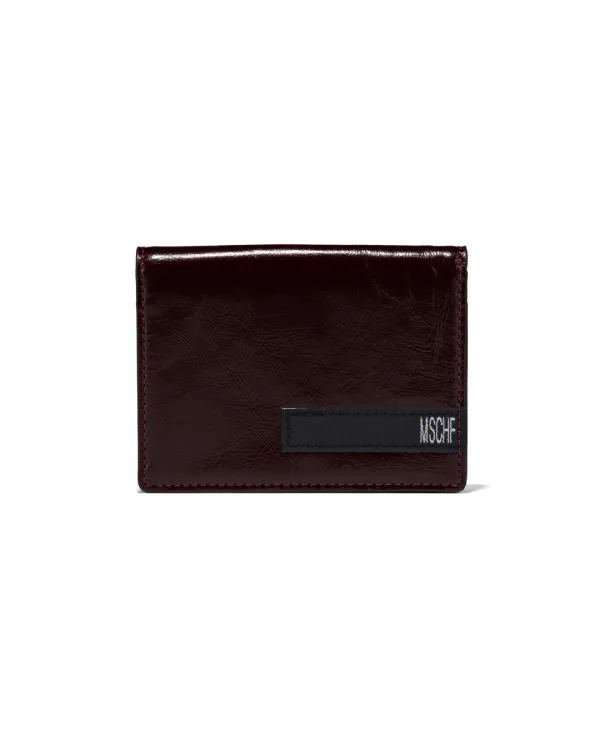 LEATHER SNAP WALLET_BURGUNDY
