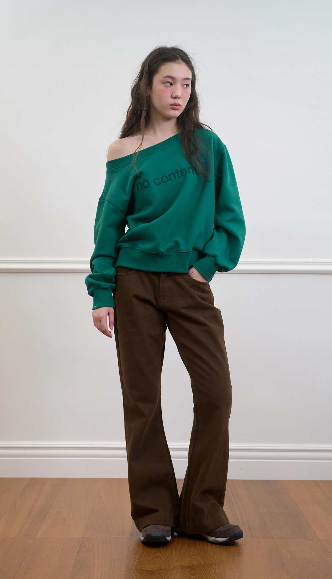 노컨텐츠 300. Warm Bootscut Pants _ Brown 상품 이미지 2