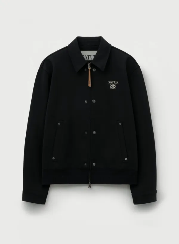 Teo Jersey Jacket - Black