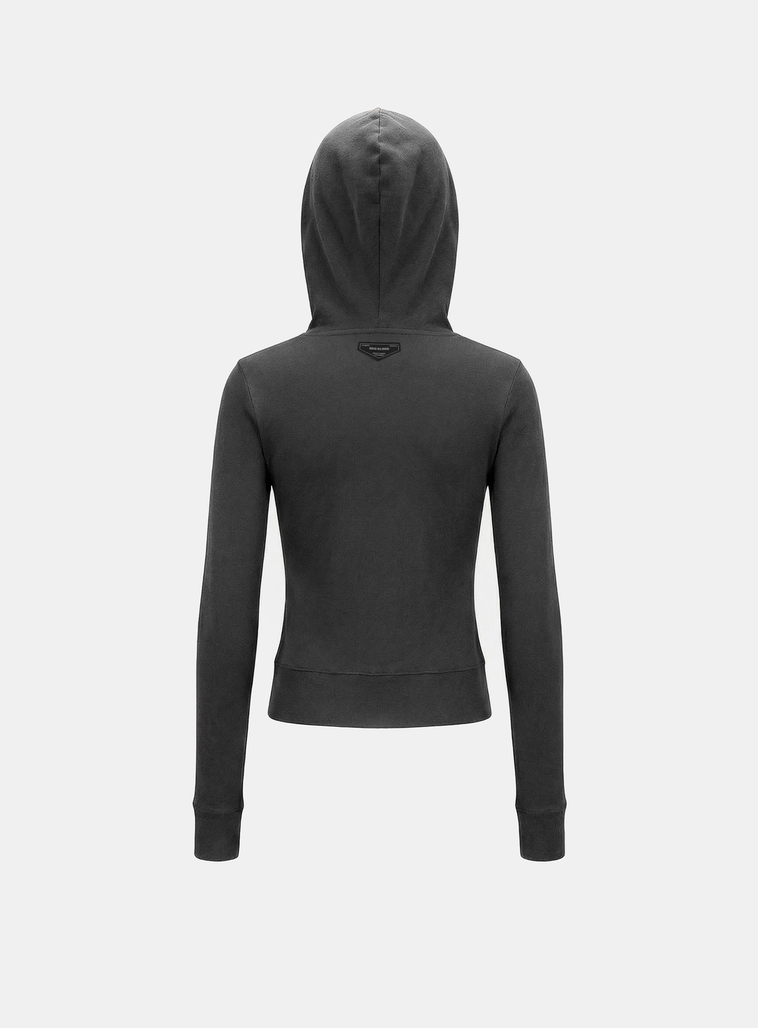 배드블러드 [w-hde26-003] BS Cotton Jersey Zip-Up Hoodie - Charcoal 상품 이미지 2