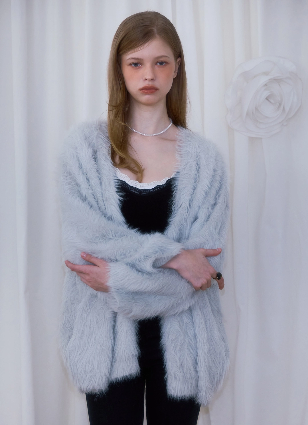 로제프란츠 Fur Overfit Cardigan [Light Gray] 상품 이미지 2