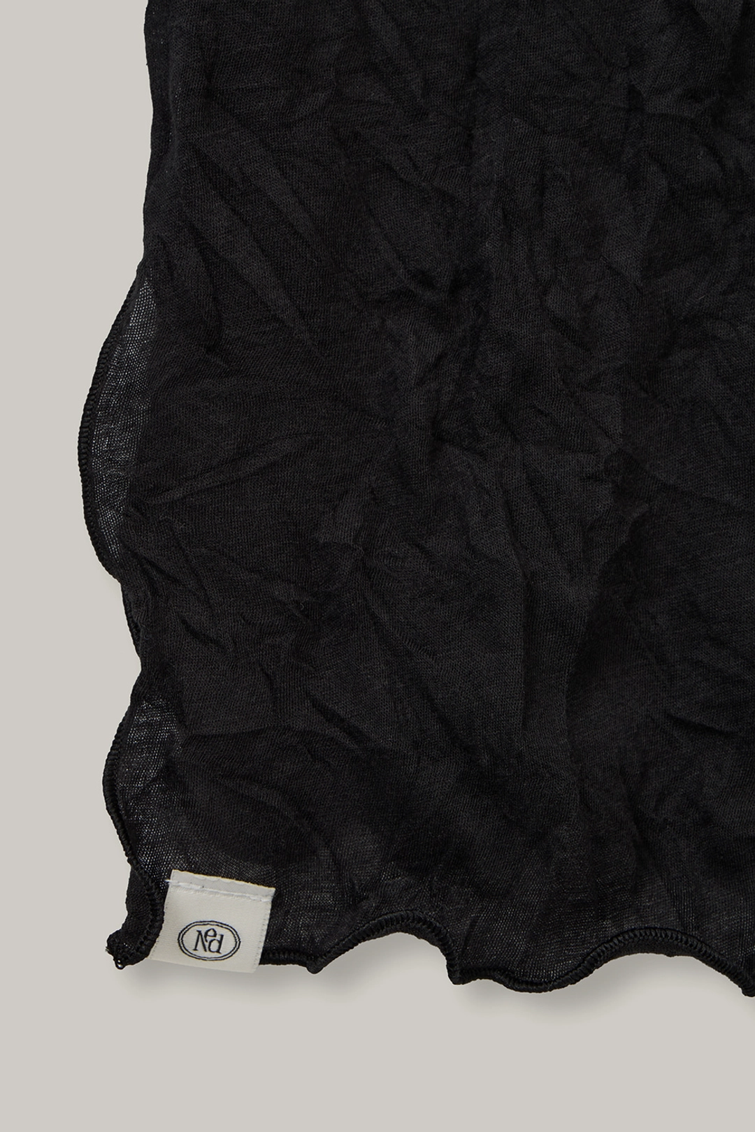 노우드 ACC02 Wrinkle Boat-Neck Scarf (Black) 상품 이미지 3