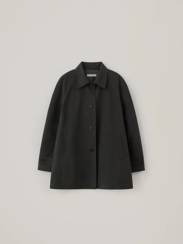 Classic Cotton Trench - Dark Charcoal