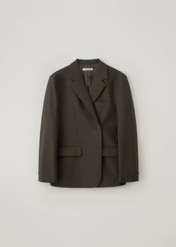 Modular 2way tailored jacket (taupe brown)