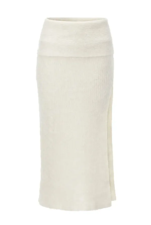Mocha slit skirt