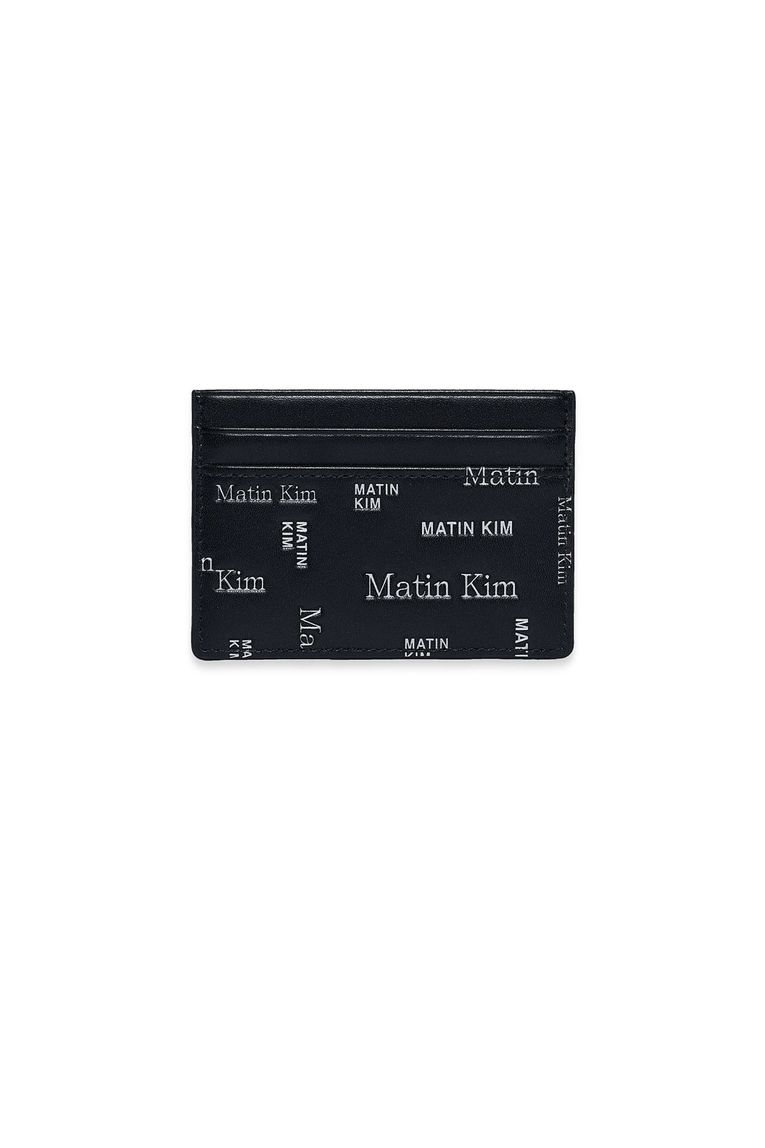 마뗑킴 MATIN ALL-OVER LOGO CARD WALLET IN BLACK 상품 이미지 1
