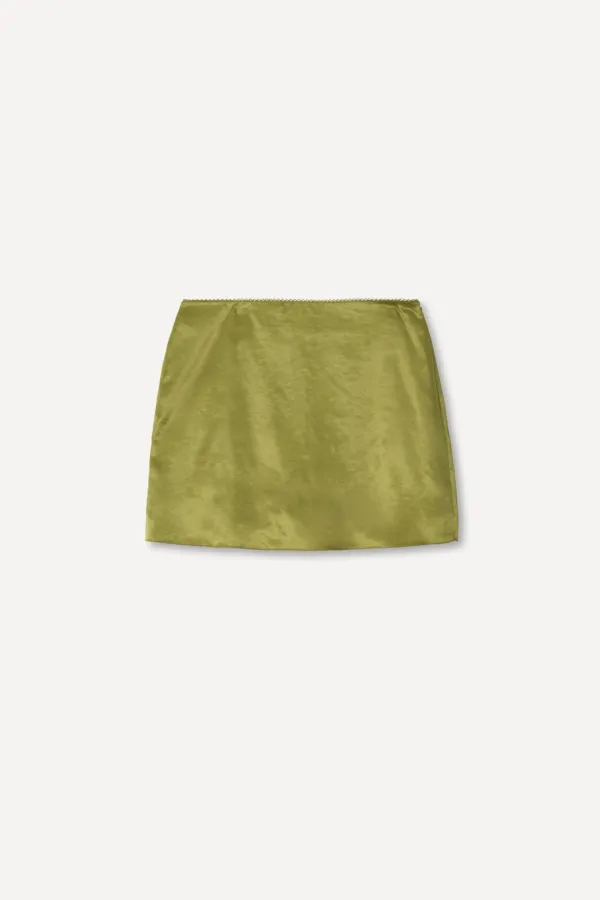 Lace Satin Skirt