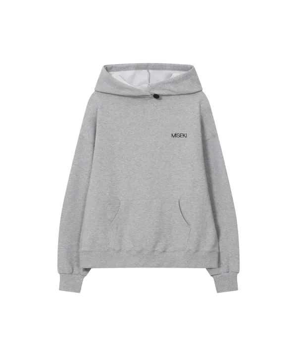 KIBON botton over hoodie GREY