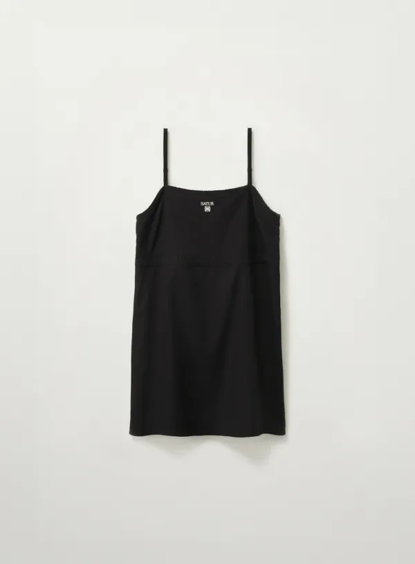 (W) Taping Flare One-piece - Black