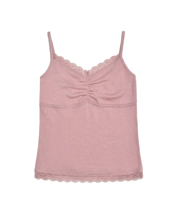 Lace Tank Top (Pink)