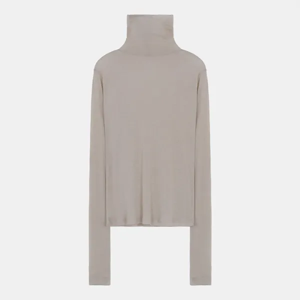 wool turtle-neck top (ecru)