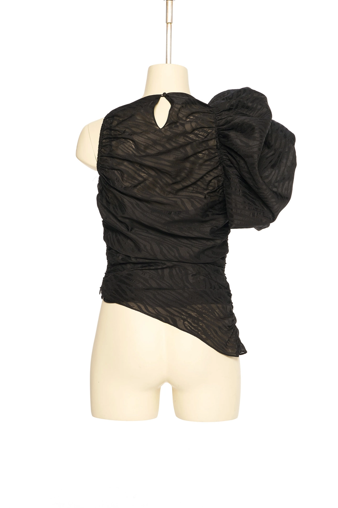 푸쉬버튼 PS26 BLACK ASYMMETRIC PUFFED SHOULDER BLOUSE 상품 이미지 2