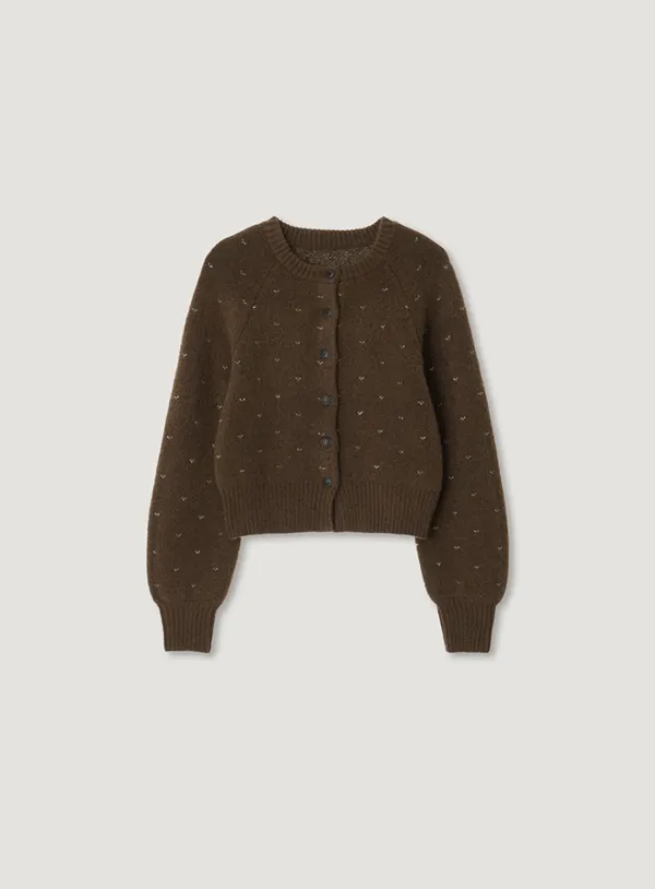 DANI WOOL CARDIGAN_BROWN