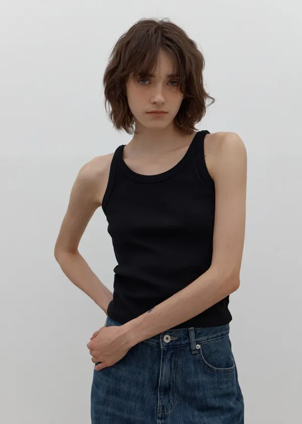 [18차] Sleeveless top (black)