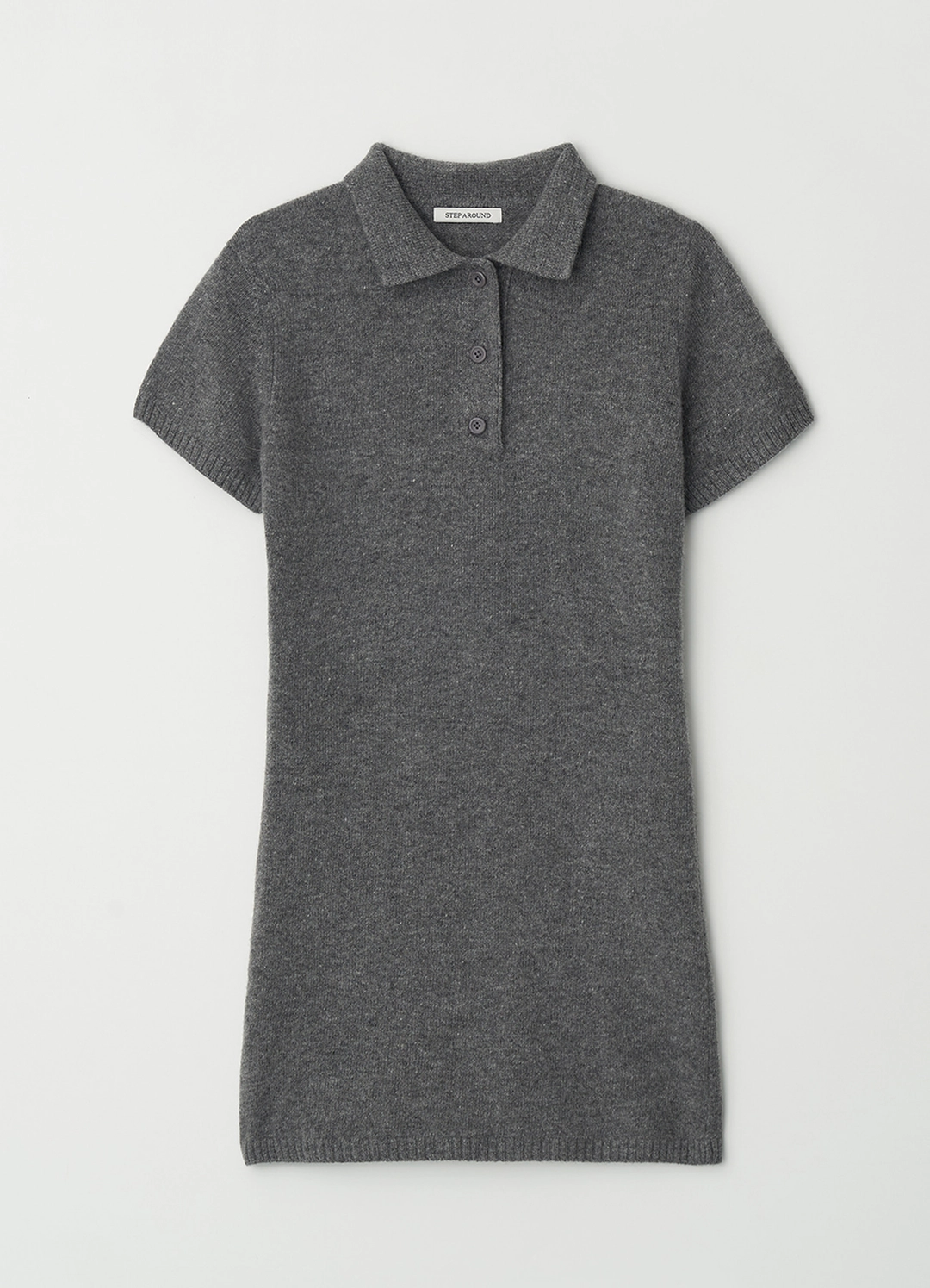 스텝어라운드 [1차] Cashmere collar mid one-piece_GREY 상품 이미지 1
