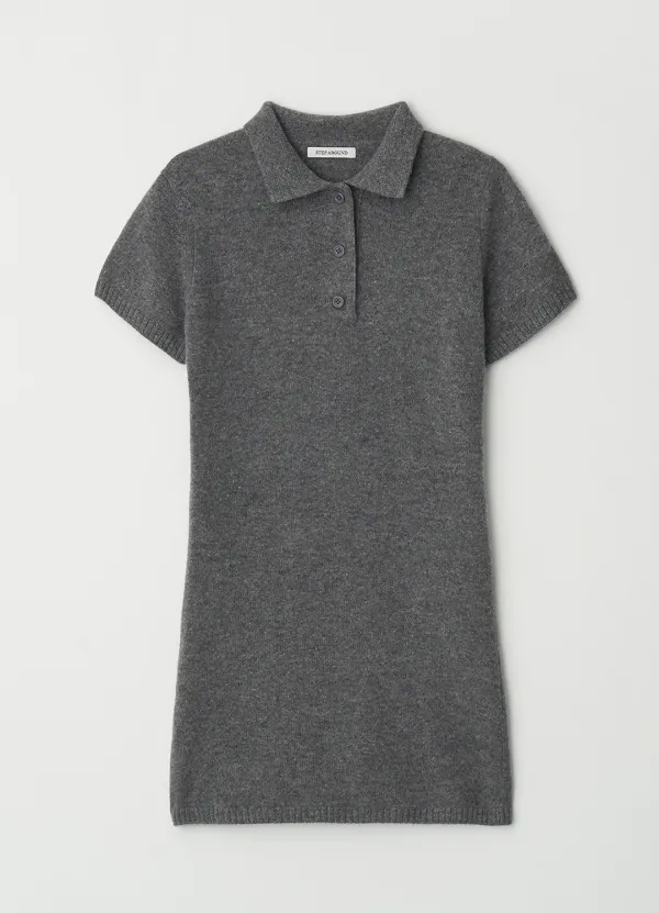 [1차] Cashmere collar mid one-piece_GREY