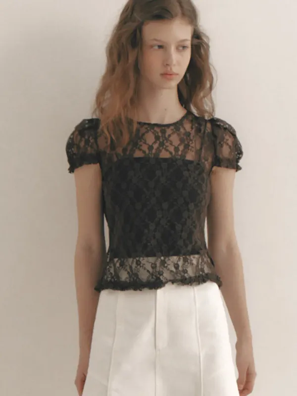 Flower Lace Top(4color)