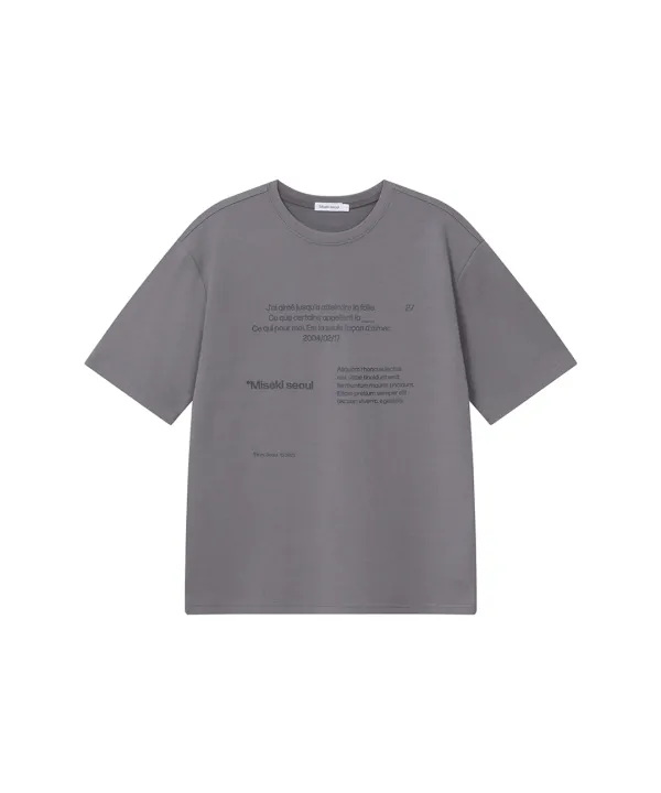 [Exclusive] Miseki typography short sleeves DEEP GREY