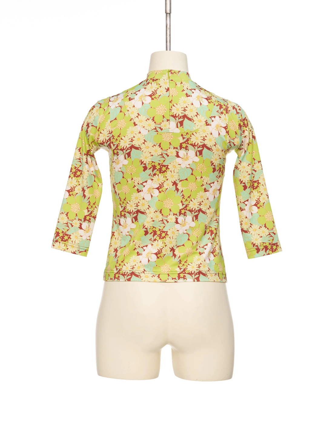 푸쉬버튼 SS26 GREEN FLORAL 3/4 SLEEVE JERSEY TOP 상품 이미지 3