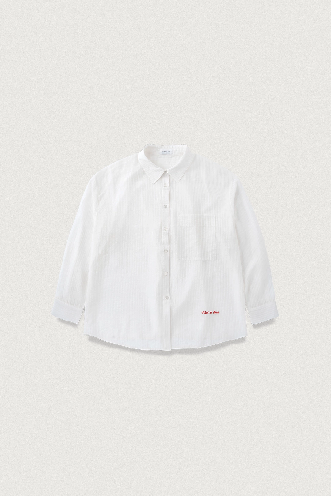 샤드라마 WRINKLE-FREE SHEER SHIRTS [WHITE] 상품 이미지 1