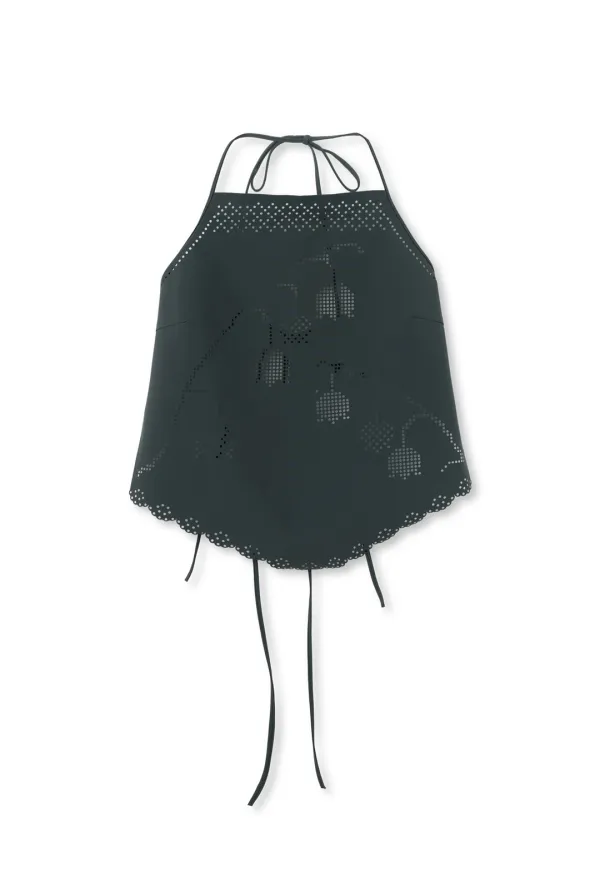 LASER-CUT APRON TOP (GREY)