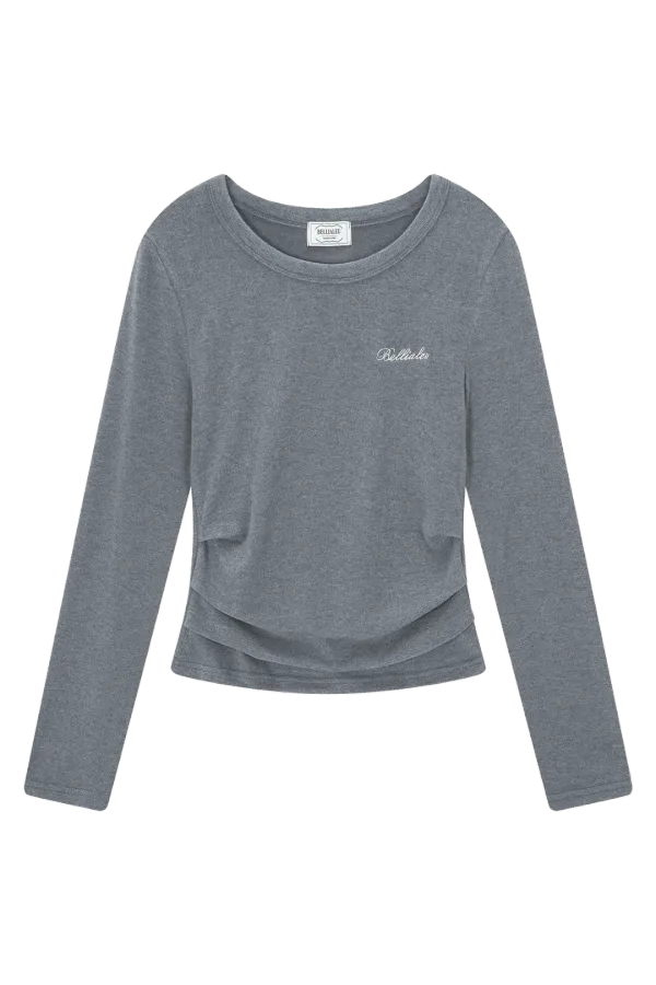 Pintuck logo tee