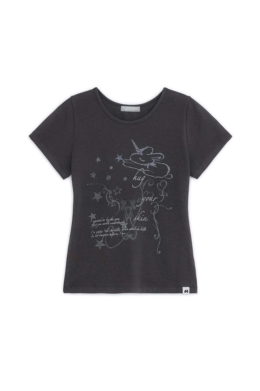 허그유어스킨 Unicorn drawing T (Charcoal) 상품 이미지 1