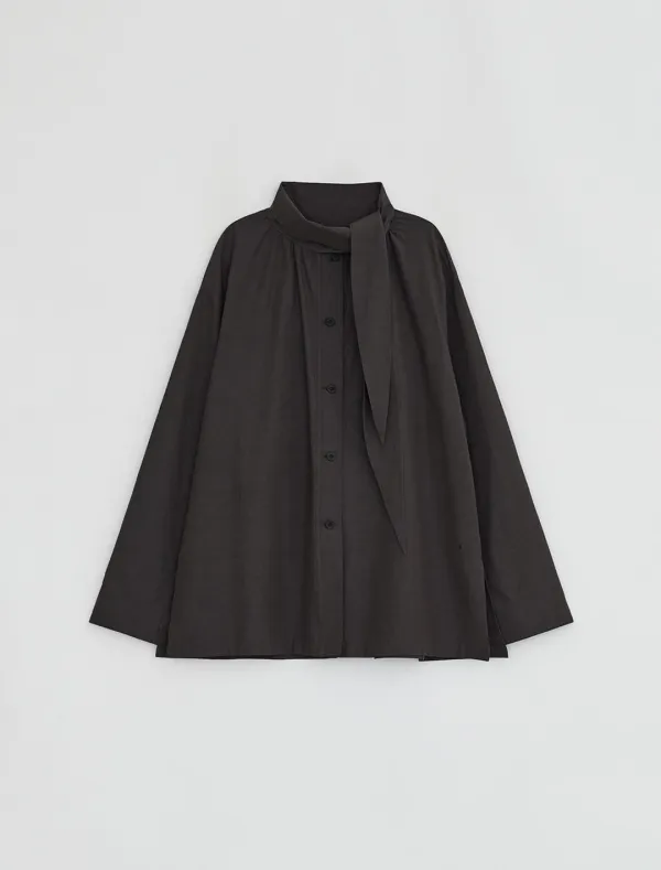 SCARF SHIRT JACKET [CHARCOAL]