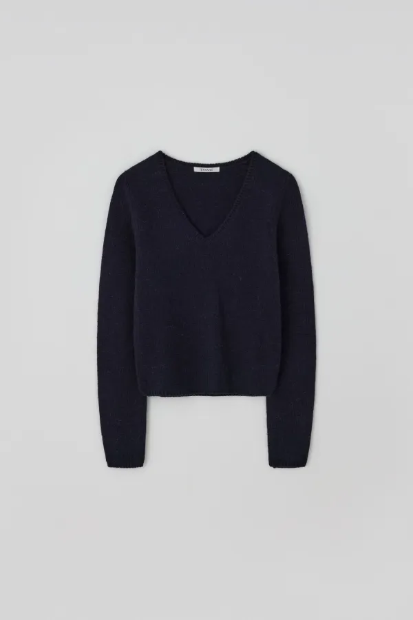 T/T Poudre v-neck knit (navy)