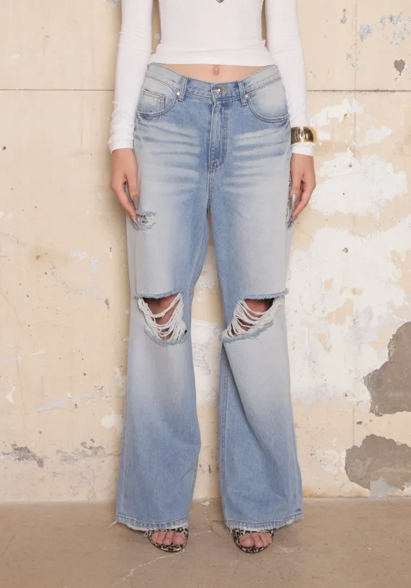FadeUp Stone Wide Denim Pants