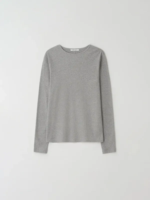 [6th] L\'eau classic tee_melange grey
