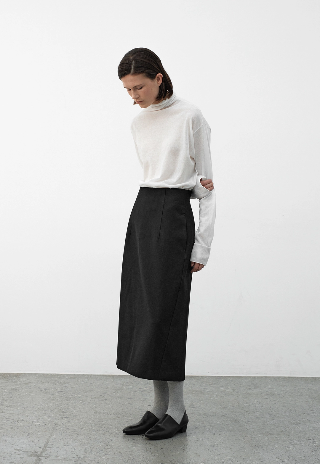 아뜰리에 나인 (SK-5054)OVAL CURVED LINE SKIRT 상품 이미지 3