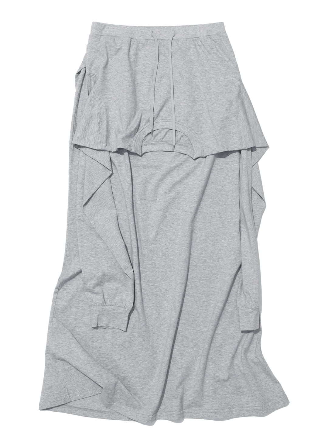 파르티멘토 [WOMEN] DECONSTRUCTED TEE MAXI SKIRT_MELANGE 상품 이미지 1