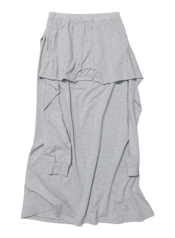 [WOMEN] DECONSTRUCTED TEE MAXI SKIRT_MELANGE