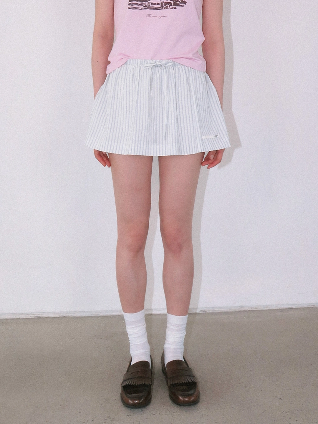기준 Stripe Layered Shorts Blue 상품 이미지 2