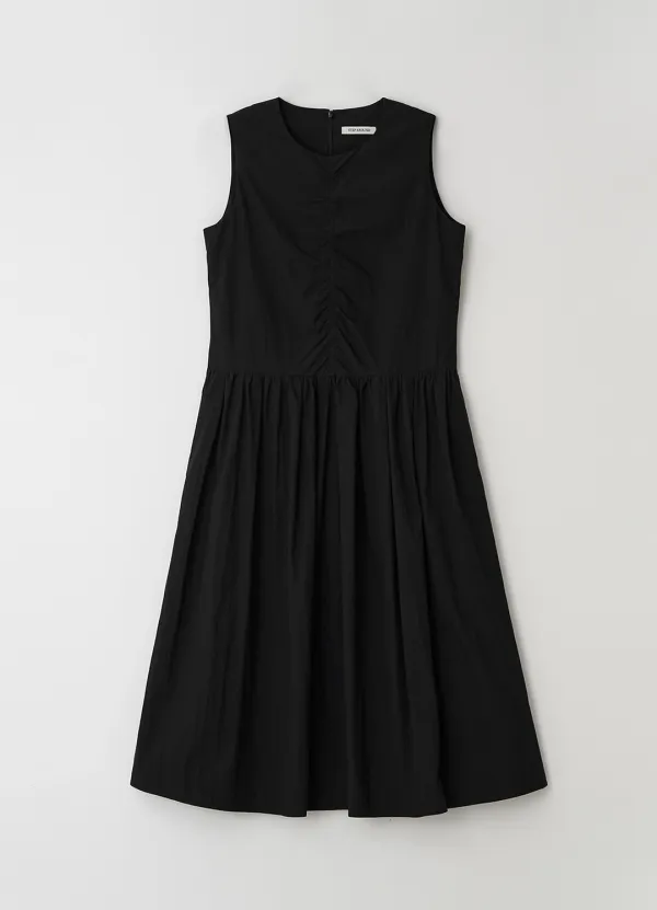 [2차] Pleated sleeveless one-piece_BLACK