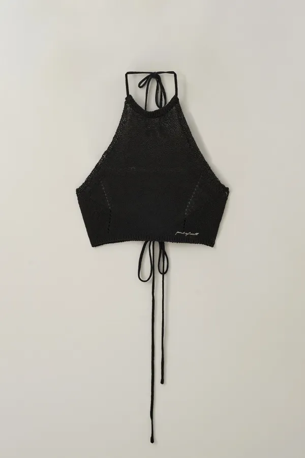 colline halter bustier top_black