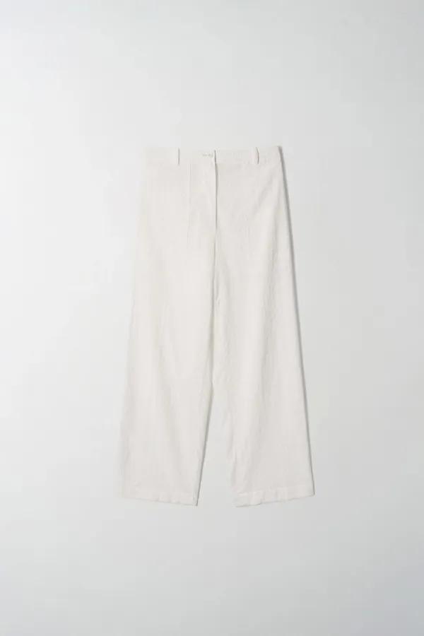rosy eyelet lace fatigue pants_white