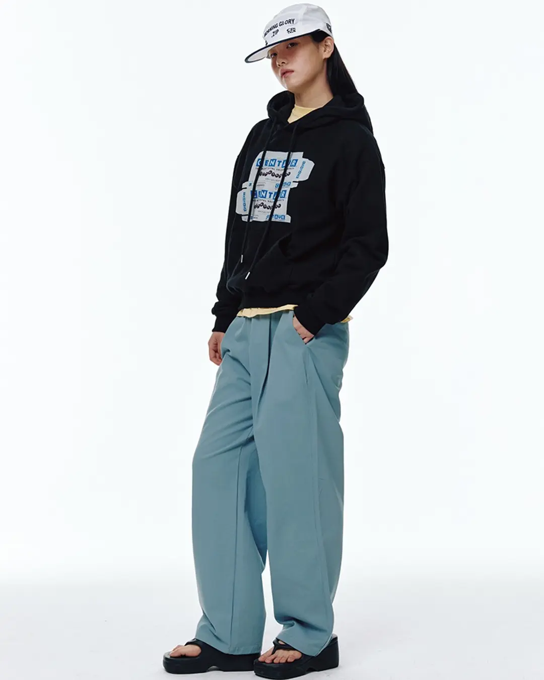 센토르 CENTAUR WIDE CHINO PANTS_BLUE 상품 이미지 1