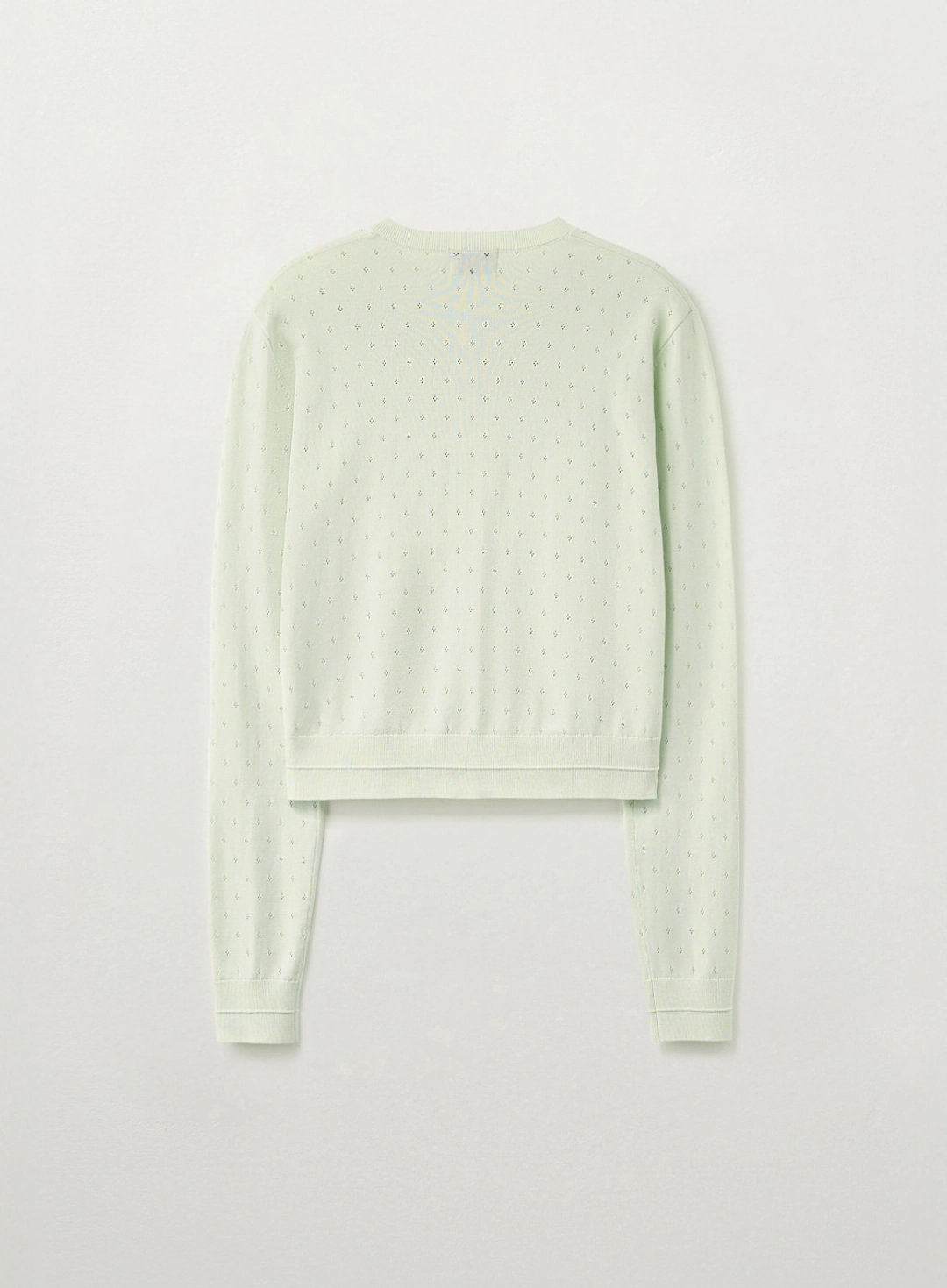 세터 [신예은 Pick] (W) Pointel Crewneck Cardigan - Mint 상품 이미지 3